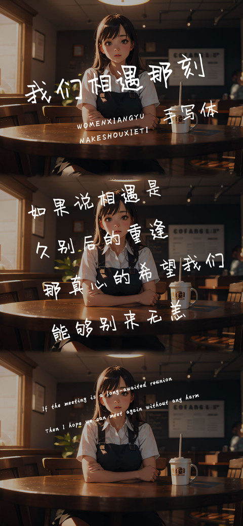 我们相遇那刻手写体 preview