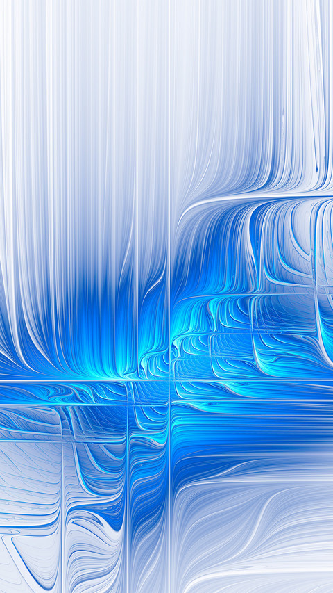 The fractal abstraction of blue and white lines preview