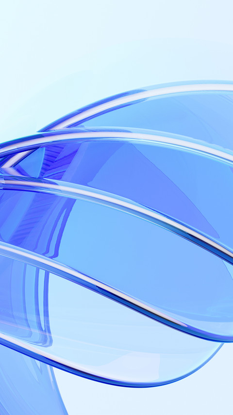 Curved blue glass background preview