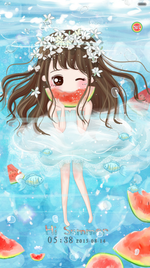  动态 小薇say hi 夏天（多锁屏+音乐界面+自由桌面） preview