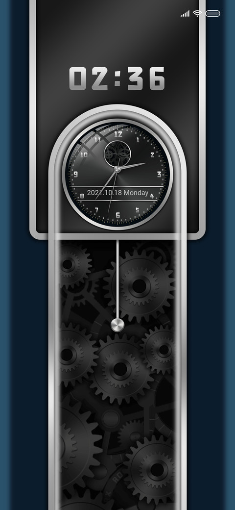 Silver clock preview
