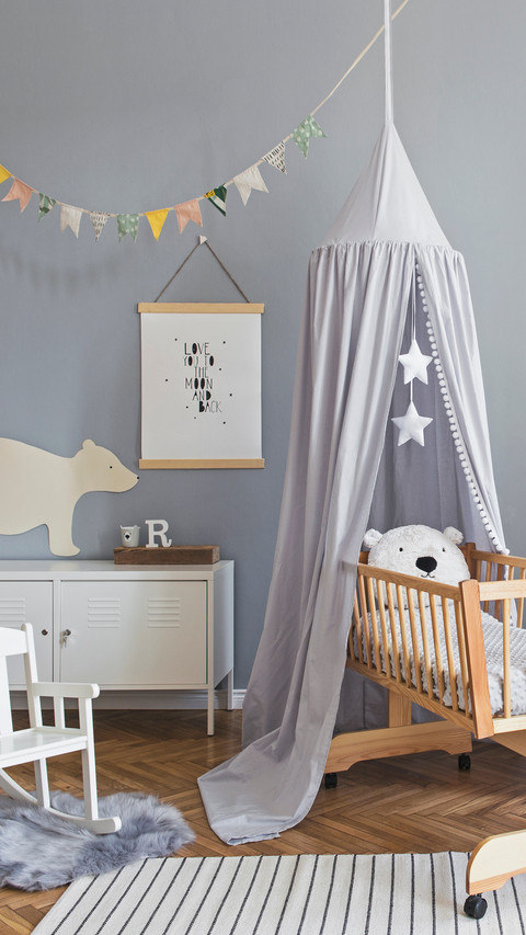 Newborn Baby Room with Accessories and Teddy Bears preview