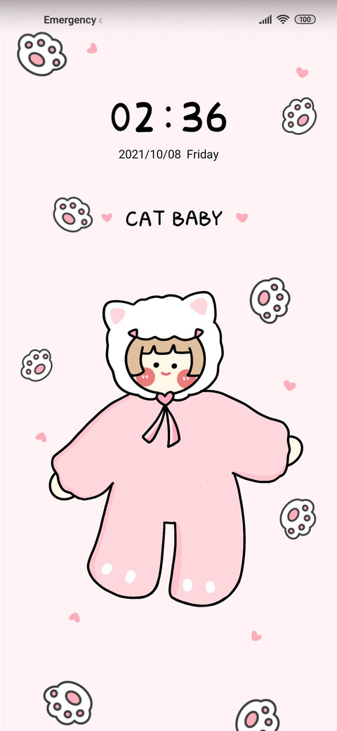 Pink cat girl preview