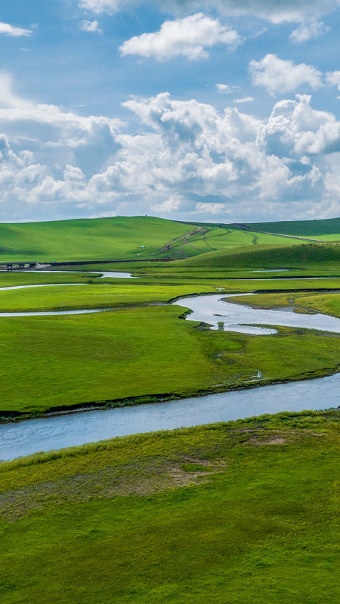 Aerial view of grassland rivers 2 preview