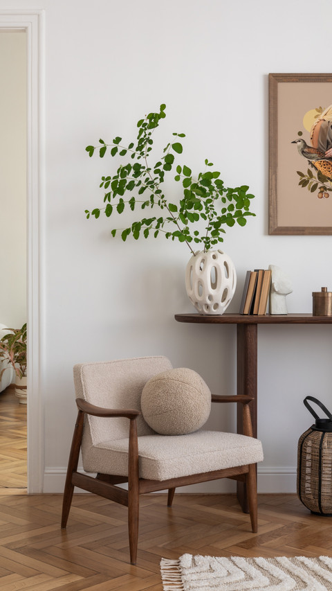 Home Sweet Home: Soft Beige Sofa, Birds on the Wall, and Nat preview