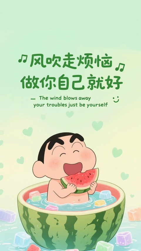 可爱卡通文字壁纸-锐景创意 preview