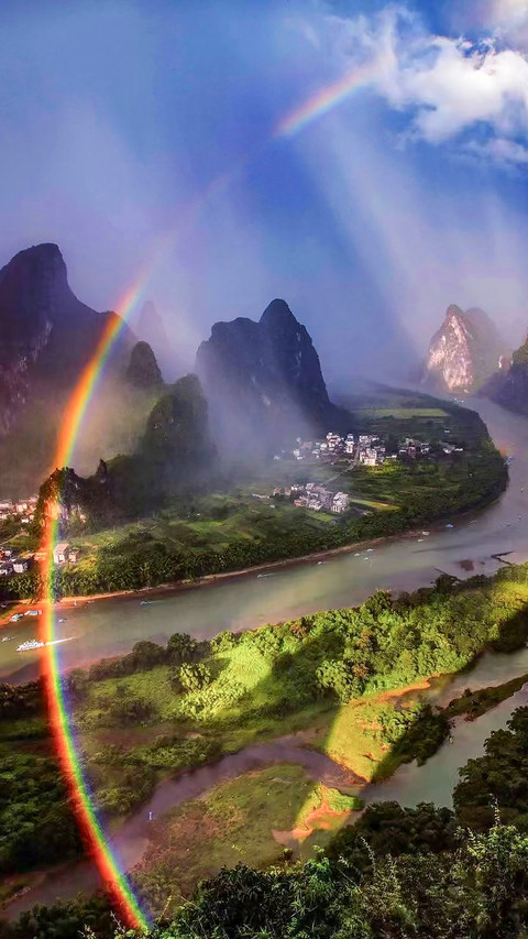 Guilin under the rainbow after the rain preview