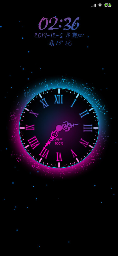 Color clock dark preview