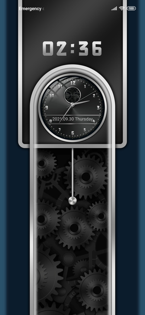 Silver clock preview