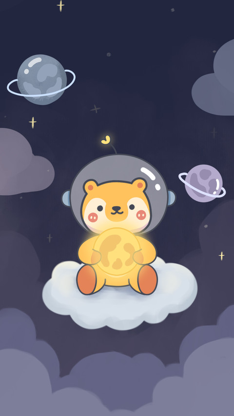 Cute pet astronaut preview