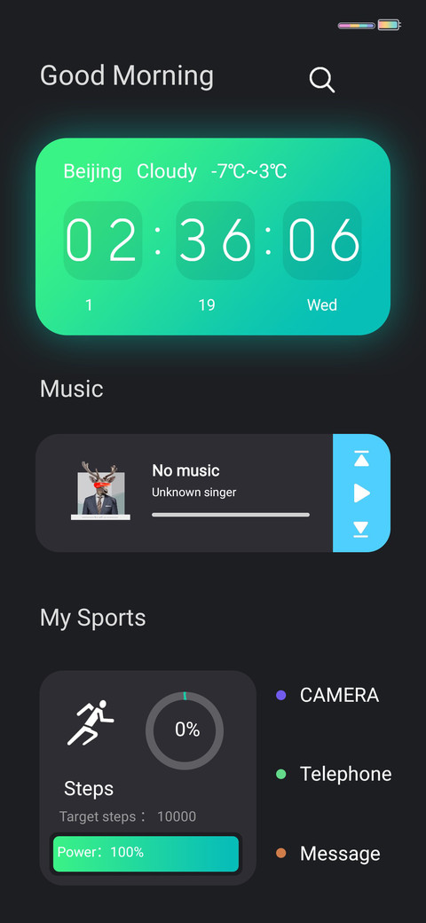 Black UI preview