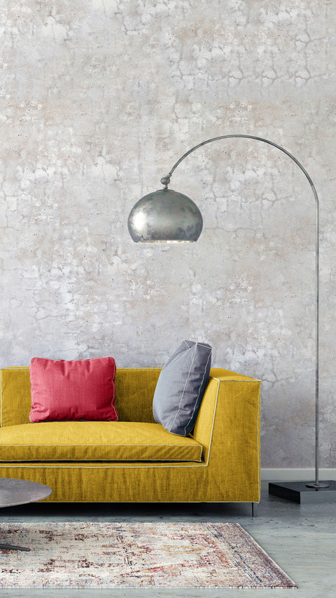 Pastel colored sofa with blank wall template14 preview