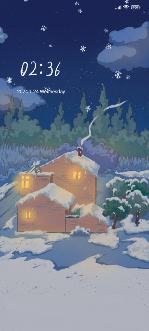 Snow view cabin preview