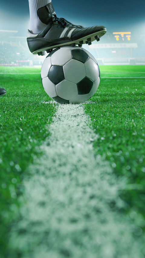 Concept of soccer ball, sport games, football match preview