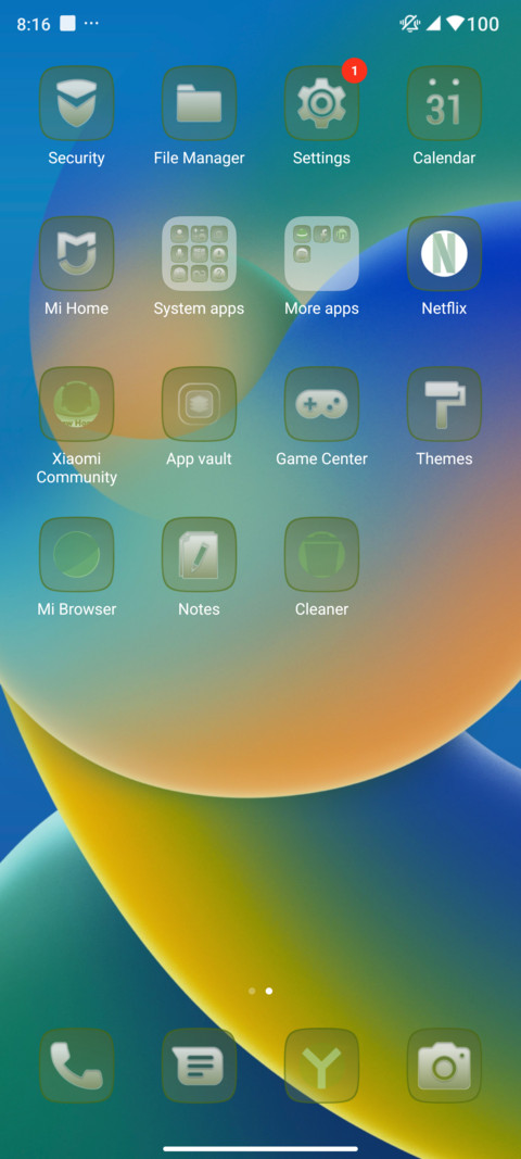 Green Glass V MIUI Customization