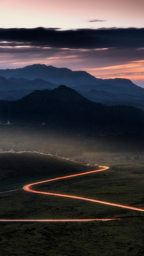 Mountains And Roads in The Evening preview