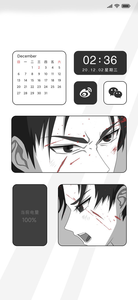 黑白漫画风小组件 preview