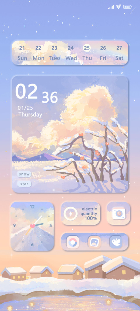 Winter snow scape preview
