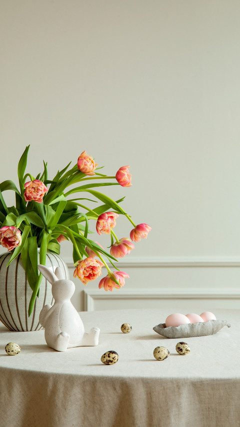 Minimalist composition of easter dining room preview