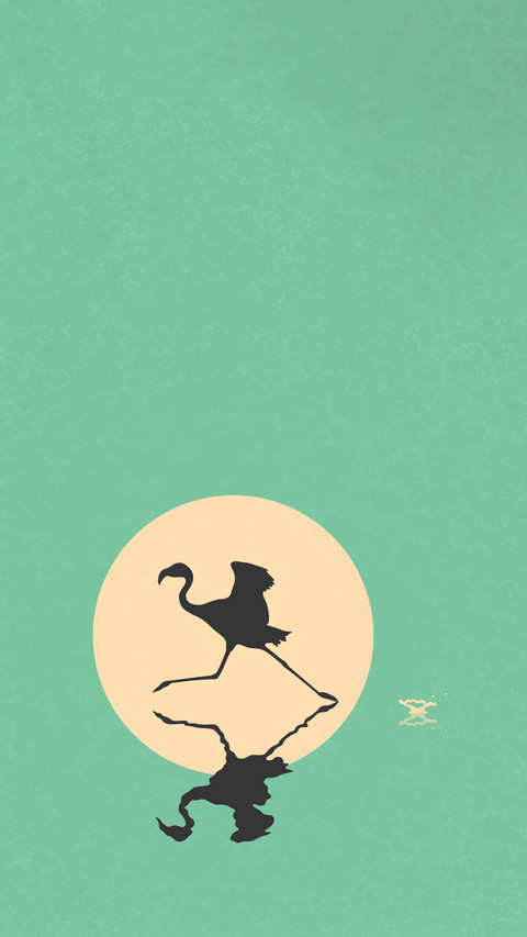 Cartoon silhouette of animals in solid colors preview
