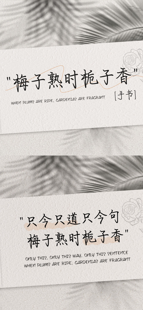 梅子熟时栀子香手书 preview