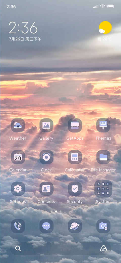 Transparent widget preview