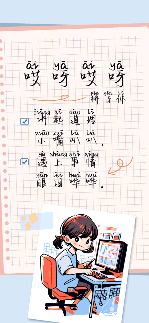 哎呀哎呀拼音体 preview