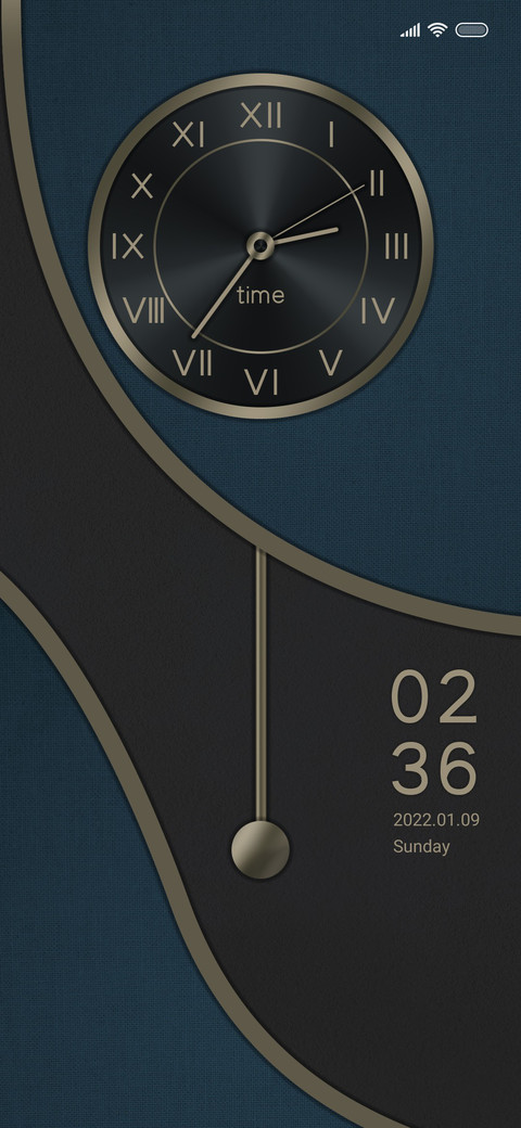 Black gold clock preview