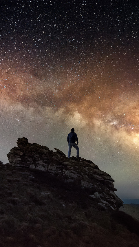 Man Standing Alone Under The Stars preview