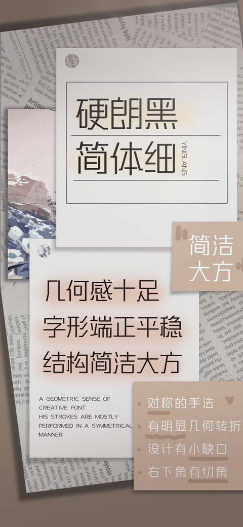 三极硬朗黑简体 细 preview