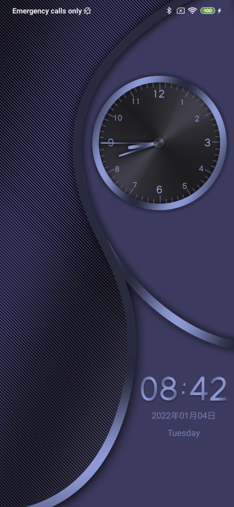 Purple-black clock preview