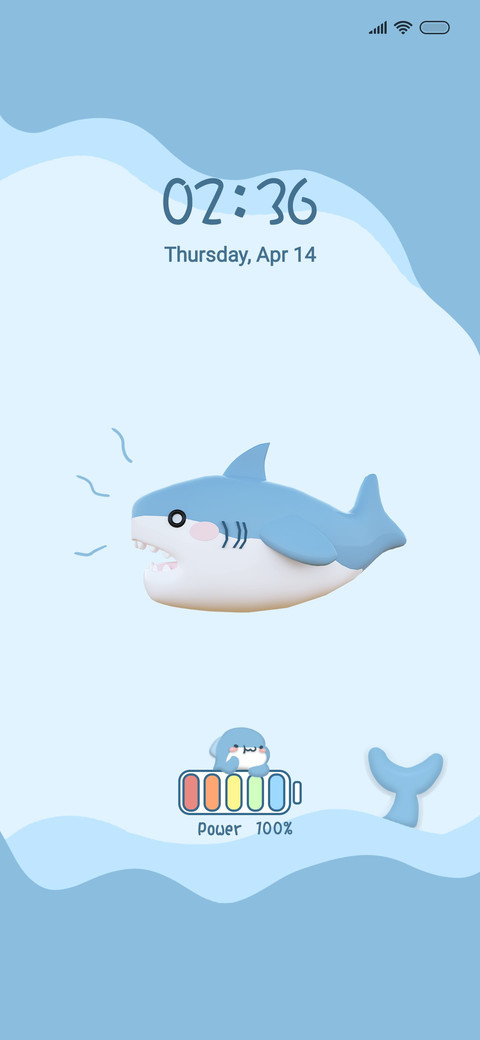 Lovely shark miui theme