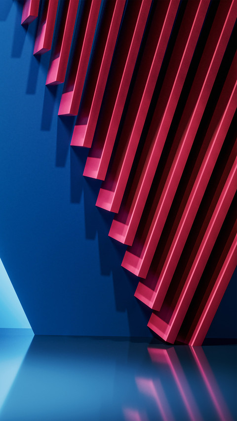 Red and blue geometric shapes preview