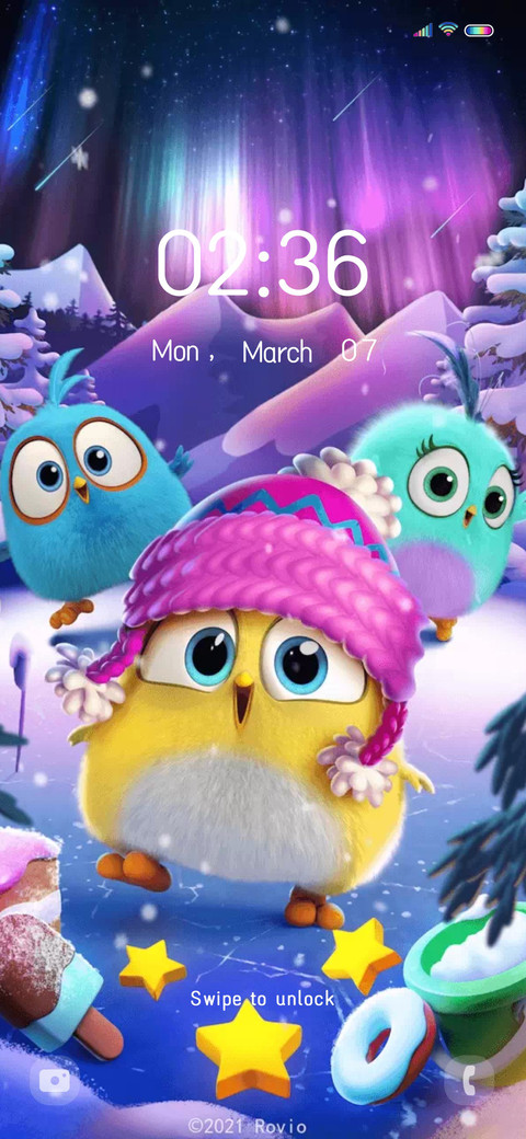 Angry Birds Winter miui theme