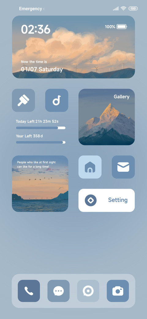 Blue components preview