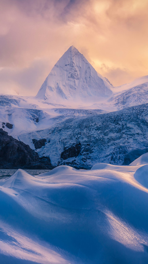 The Mysterious Snow Mountain Stands in Front preview