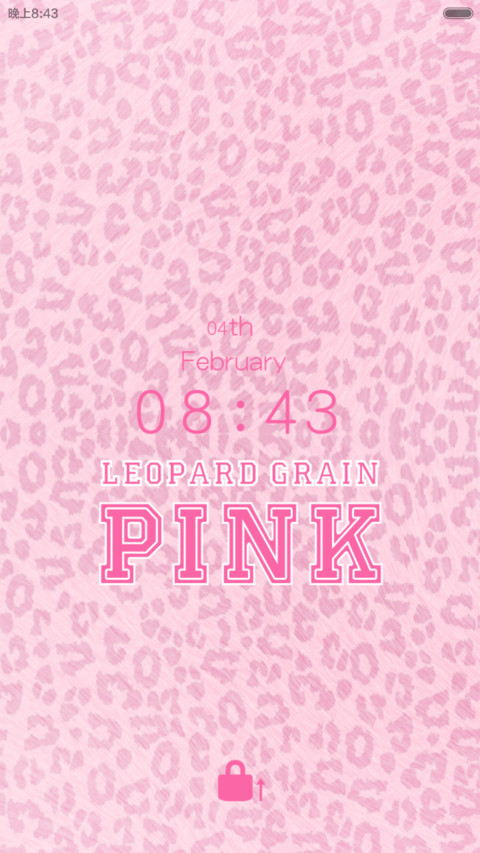 leopard grain pink【天气锁屏+音乐界面+自由桌面】 preview