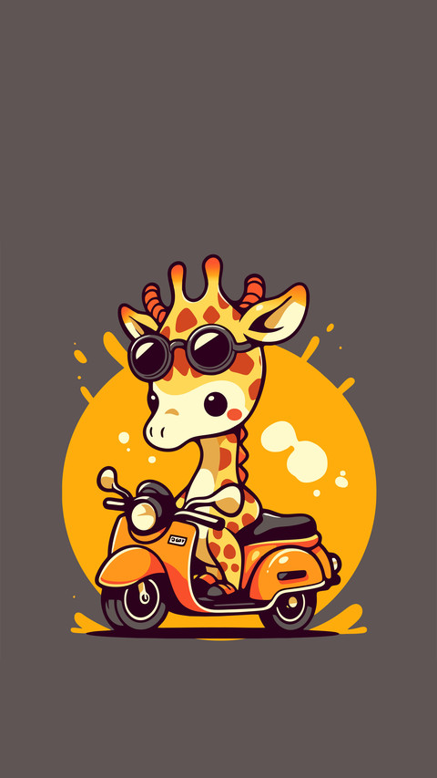 Illustration of a cute pet driving a car preview