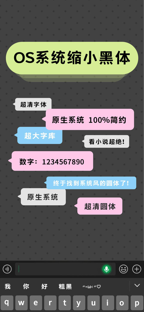 OS系统缩小黑体 preview