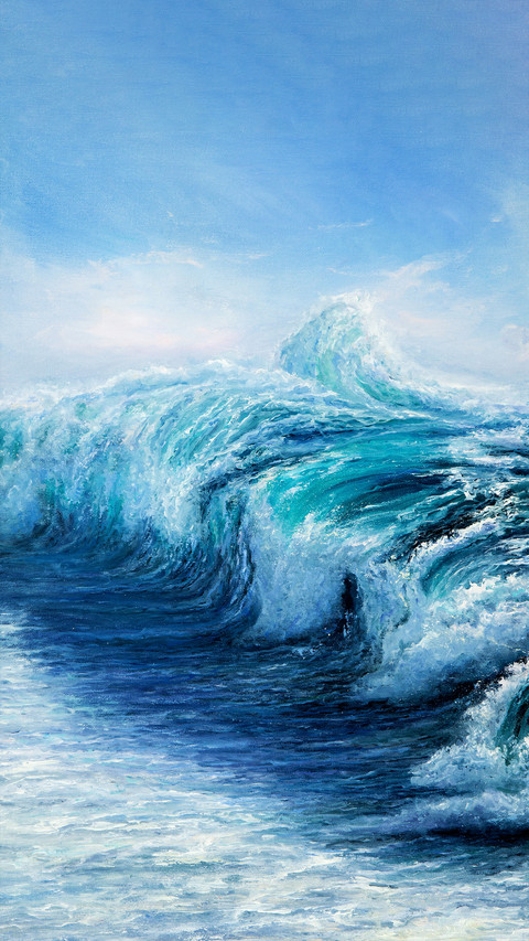 Oil painting by the sea preview