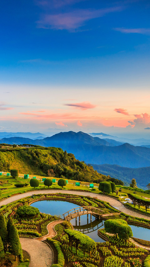 Beautiful Garden Built on The Top of The Mountain preview