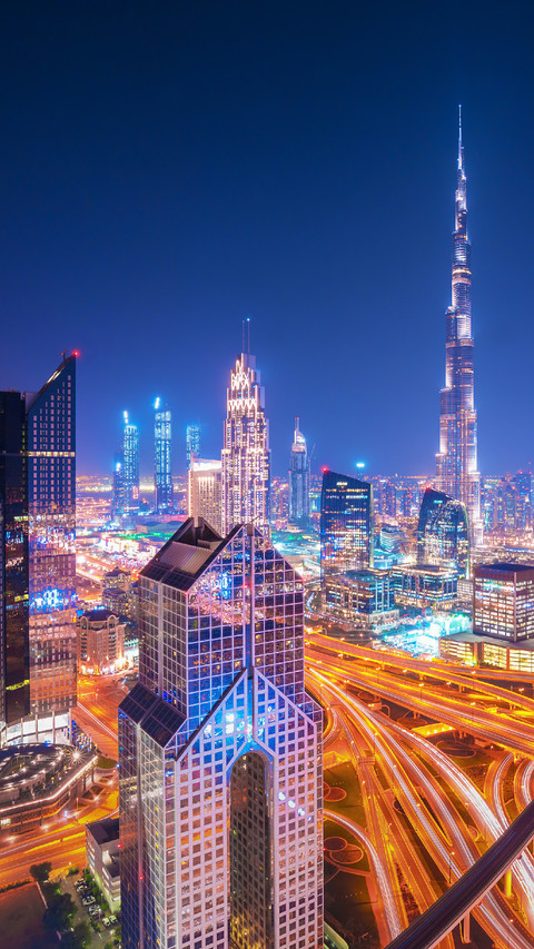 Brightly Lit City Night Scene preview