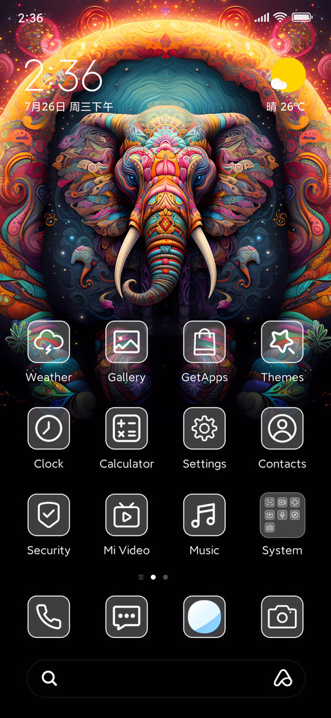 Colorful elephant preview