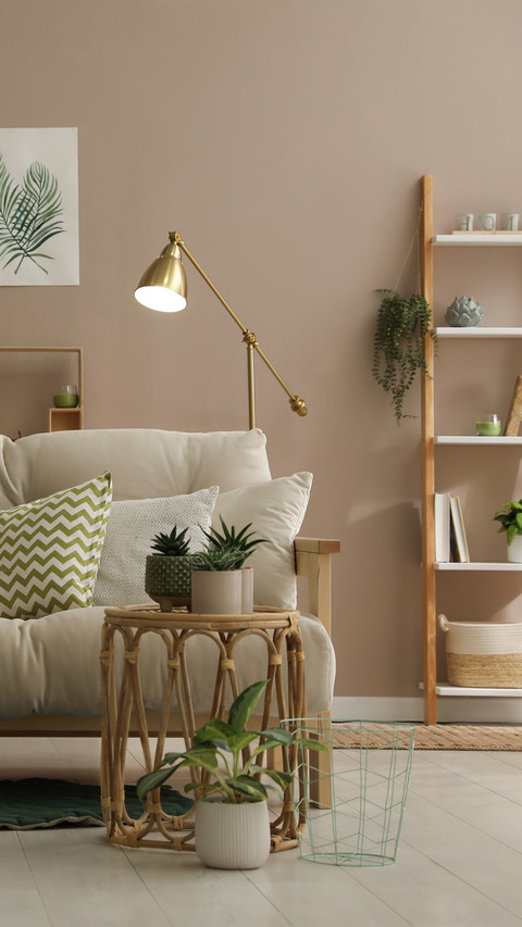 Living Room with Comfortable Sofa and Beautiful Pictures preview