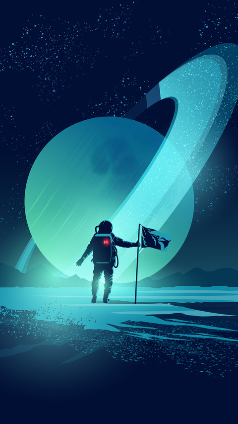 Cute astronaut illustration preview