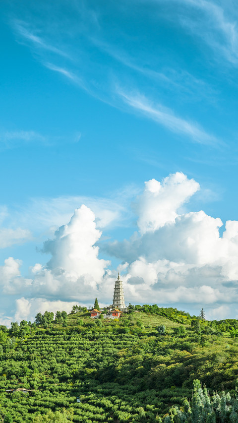 Huanwen pagoda a landmark building in shiping county preview