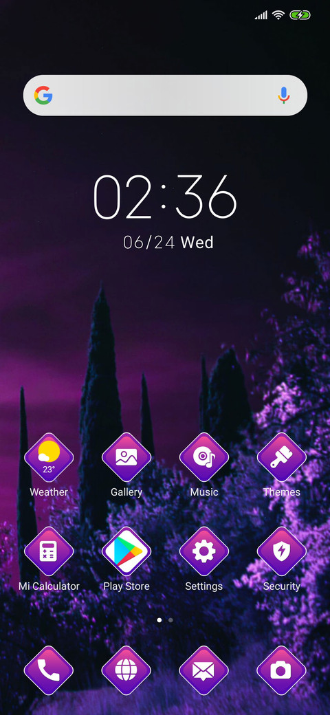 Purple World_3MDS miui theme