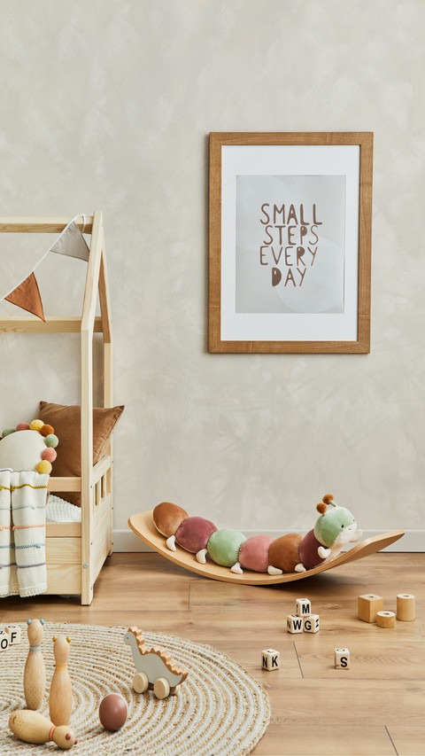 Child's Room with Bed, Toys and Hanging Decorations preview