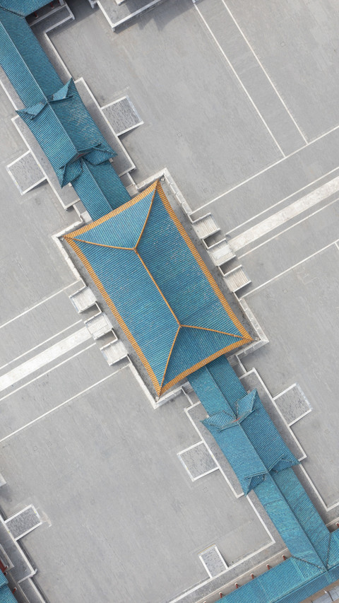 Flying over mysterious buildings preview