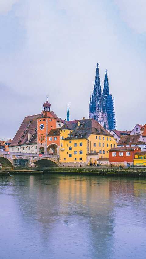 The Old Town and Bridge of Regensburg, Germany preview